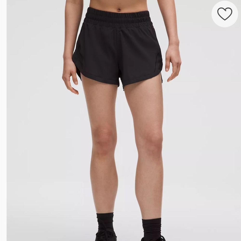 Lululemon Track That High-Rise Lined Short 3" black size 4